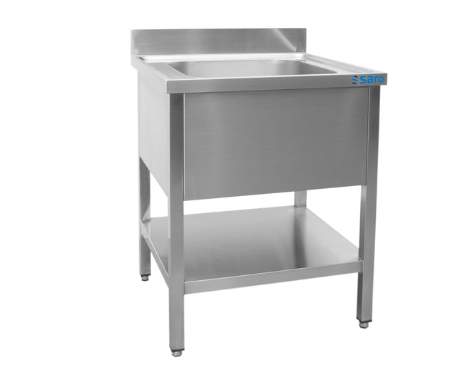 SARO Spoelbak met 1 spoelbak, gecentreerd - 700 mm diep, 700 mm