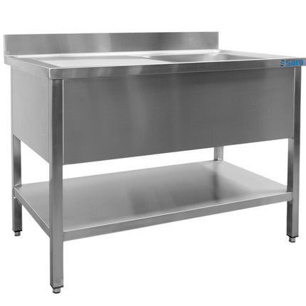 SARO Sink with 1 basin, right - 700 mm depth, 1000mm