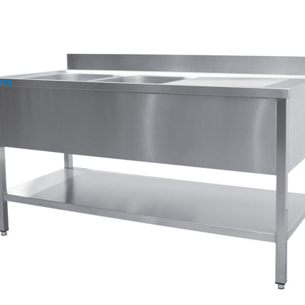 SARO Sink with two basins, left - 700 mm depth, 1600mm