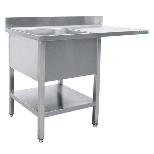 SARO Gootsteenstation met 2 wastafels, links - 700 mm diep, 1200 mm