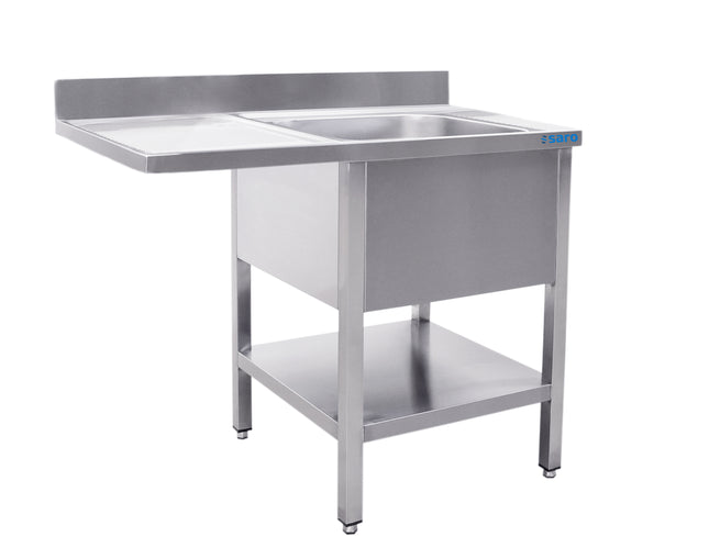 SARO Gootsteenstation met 1 wastafel, rechts - 700 mm diep, 1400 mm