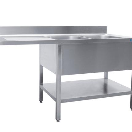 SARO Sink station with 2 basins, right - 700 mm depth, 1600mm