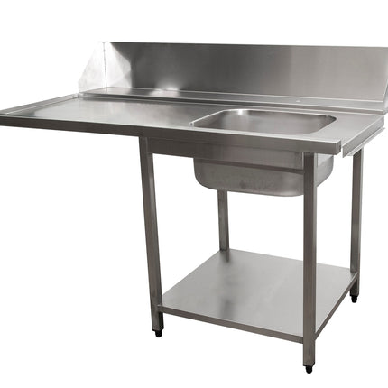 SARO Supply table for dishwasher right, 1 basin, 1600mm