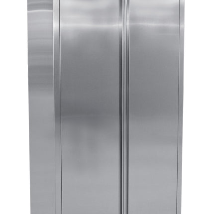 SARO RVS hoge kast met 3 planken en 2 draaideuren, 1000mm