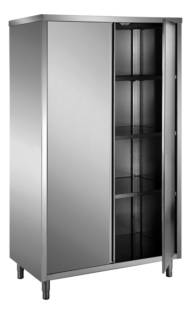 SARO Stainless steel storage cabinets with 2 hinged doors 1200x700 AISI 304