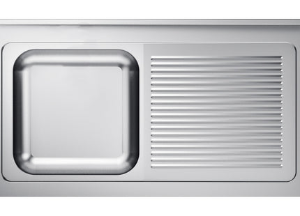 Bordplade med 1 vask - venstre - 700 x 1200 mm