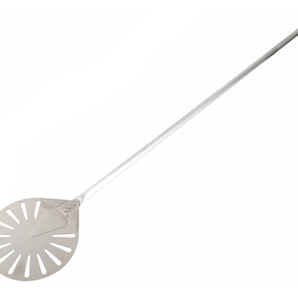 SS PIZZA SHOVEL ROUND PERFORATED 23-142
