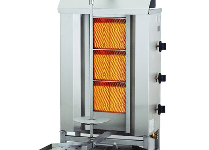 MOTEUR À GAZ GYROS GRILL SUR LES 3 ZONES DE CHAUFFAGE SUPÉRIEURES