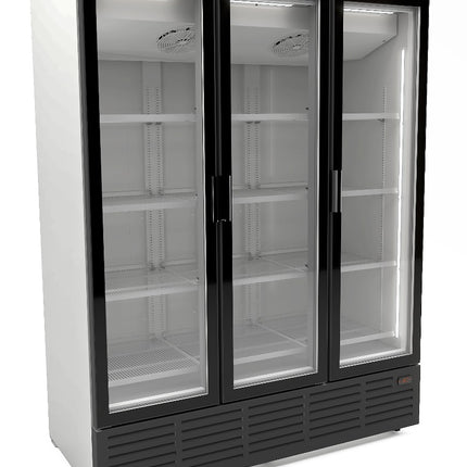REFRIGERATOR 3 GLASS DOORS - WHITE 9002