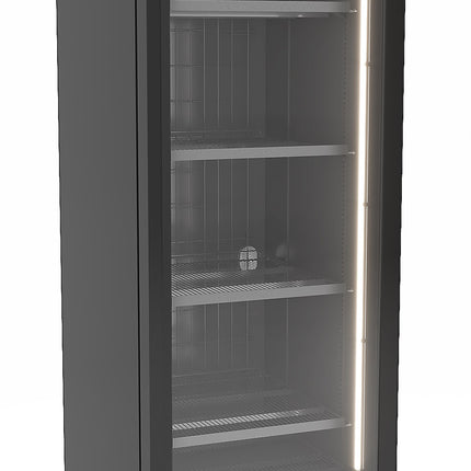 FRYS 1 GLAS DÖRR SVART 500L