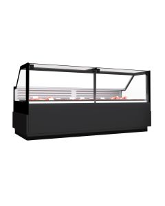 REFRIGERATED MEAT DISPLAY WITH PLATE COOLING RICK 2.0
