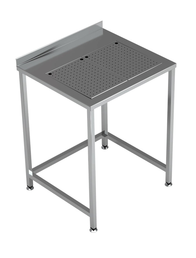 TABLE DE TRAVAIL AVEC GOUTTIÈRE INTÉGRÉE 700X650