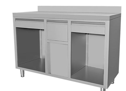 STAINLESS STEEL COFFEE WORKTABLE 1500X600X1150
