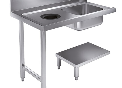 ENTRY TABLE BOTTOM SHELF WITH WASTE HOLE 1200 LEFT FOR 7280.0045-0046