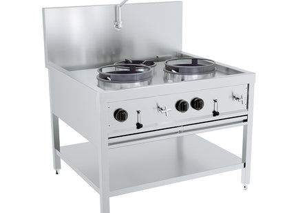 GAS WOK TABLE 2X17KW + 1X9KW