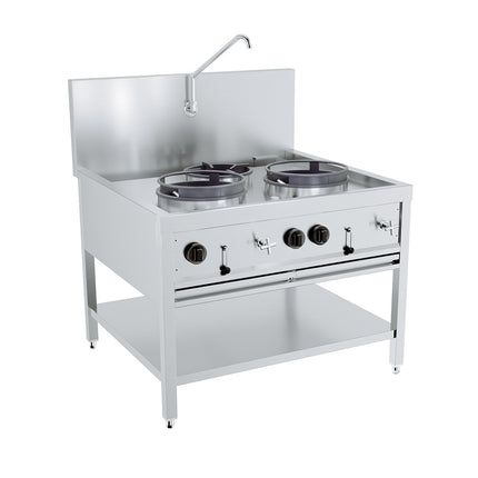 TABLE WOK GAZ 2X17KW + 1X9KW