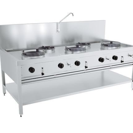 GAS WOK TABLE 3X17KW + 2X9KW