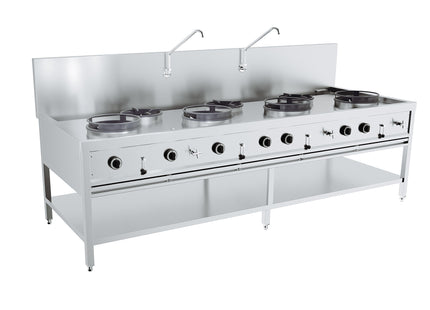 GAS WOK TABLE 4X17kW + 3X9kW