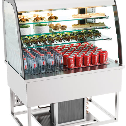 VITRINE RÉFRIGÉRÉE ENCASTRABLE 140L FAÇADE OUVERTE