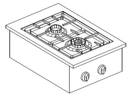 Komfur - gas 2 BU. 9KW