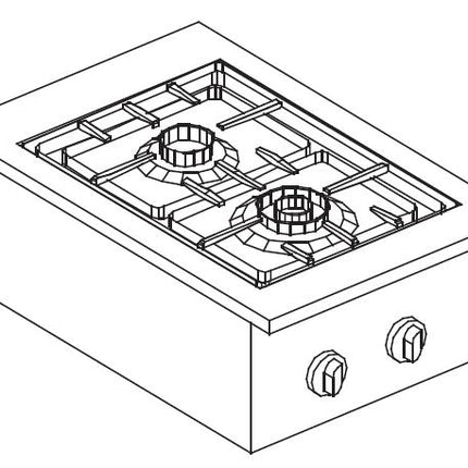 GAS RANGE 2 BU. 9KW