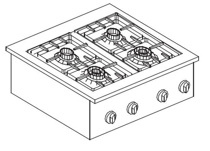 Komfur - gas 4 BU. 18KW