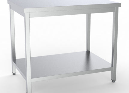 Arbejdsbord med bundhylde – fladpakket – 600 × 1.600 mm