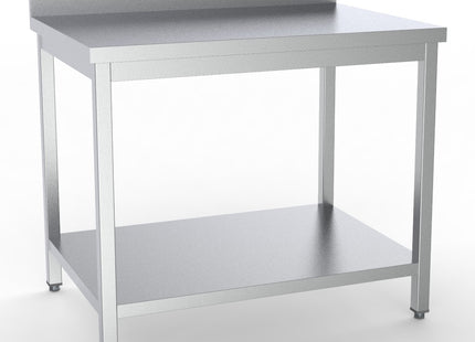 Arbejdsbord med ekstra hylde - 600 x 1800 mm (flat packed)
