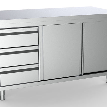 700 WORKTABLE SLIDING DOORS DRAWERS LEFT 2000