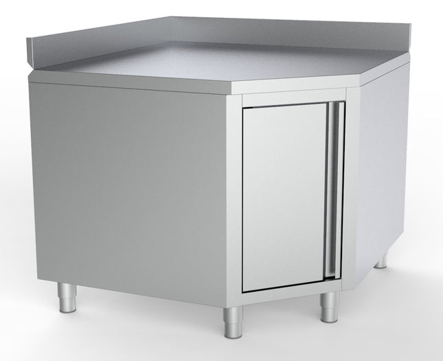 COIN TABLE DE TRAVAIL AVEC PORTE ET DOSSERET 1000/1000 POUR TABLES 600MM