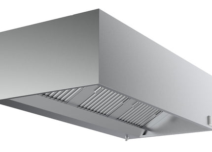 Vægmonteret emhætte i kassemodel komplet med motor – 950 × 1.600 mm