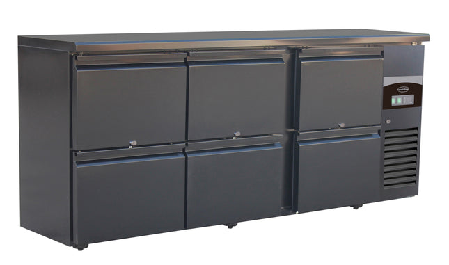 BARCOOLER SCHWARZ 6 SCHUBLADEN