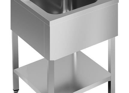 Bord med vask - midt - 700 x 700 mm (flat packed)