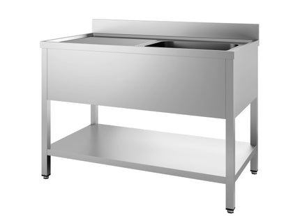 Bord med vask - højre - 700 x 1400 mm (flat packed)