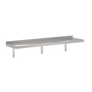 Væghylde – rustfrit stål – 300 × 1800 mm inkl. beslag