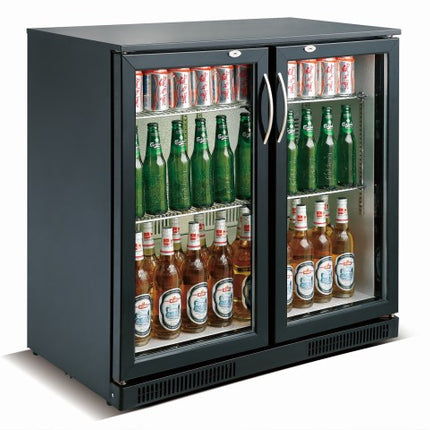 BACKBAR COOLER BLACK 2 DOORS