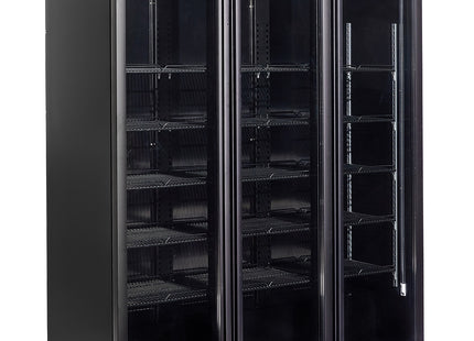 RÉFRIGÉRATEUR 3 PORTES VITRÉES NAP-1200 HT - AVEC PORTE CHAUFFANTE