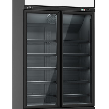 CONGÉLATEUR 2 PORTES VITRÉES NOIR INS-1000F BL