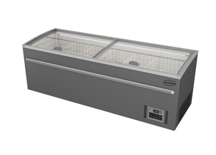SUPERMARKET CHEST FREEZER GREY 2500 AUTOMATIC DEFROST *TRANSPORT ON REQUEST*