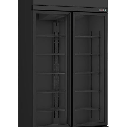 REFRIGERATOR 2 GLASS DOORS BLACK IRM-770 BL