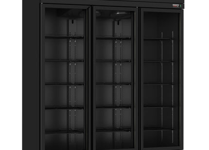 RÉFRIGÉRATEUR 3 PORTES VITRÉES NOIR IRM-1180R BL