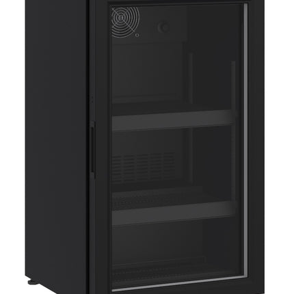 RÉFRIGÉRATEUR DE COMPTOIR À PORTE VERRE 136L NOIR