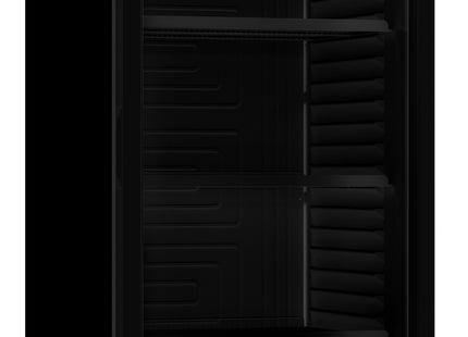 RÉFRIGÉRATEUR 1 PORTE VITRÉE 382L NOIR SANS CACHE LUMINEUSE