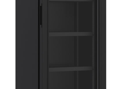 RÉFRIGÉRATEUR 1 PORTE VITRÉE NOIR 221L