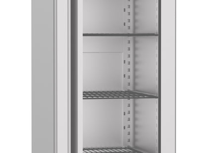 Køleskab SS - glasdør - monoblok - 700 ltr.