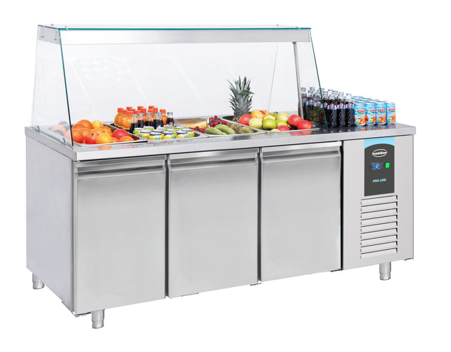 SALADETTE 3 DØRES 4x 1/1GN BEHOLDER