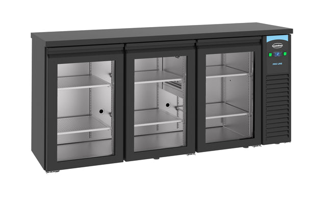 BARCOOLER SORT 3 GLASDØRER