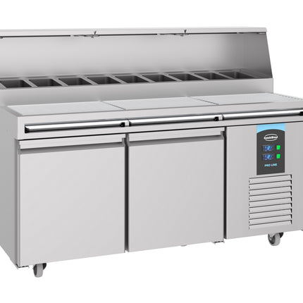 PIZZA COUNTER 2 DOORS 9x 1/3GN CONTAINER