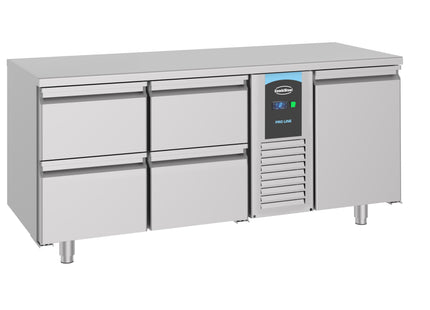 700 REFRIGERATED COUNTER 1 DOOR AND 4 DRAWERS MONOBLOCK ENERGY LINE