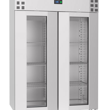 KÜHLSCHRANK SS GLASTÜR MONO BLOCK 1400 LTR